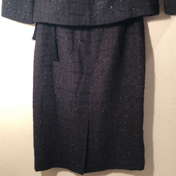 Kasper Vintage Sparkly Grid Pattern Formal Suit - Picture 13 of 16